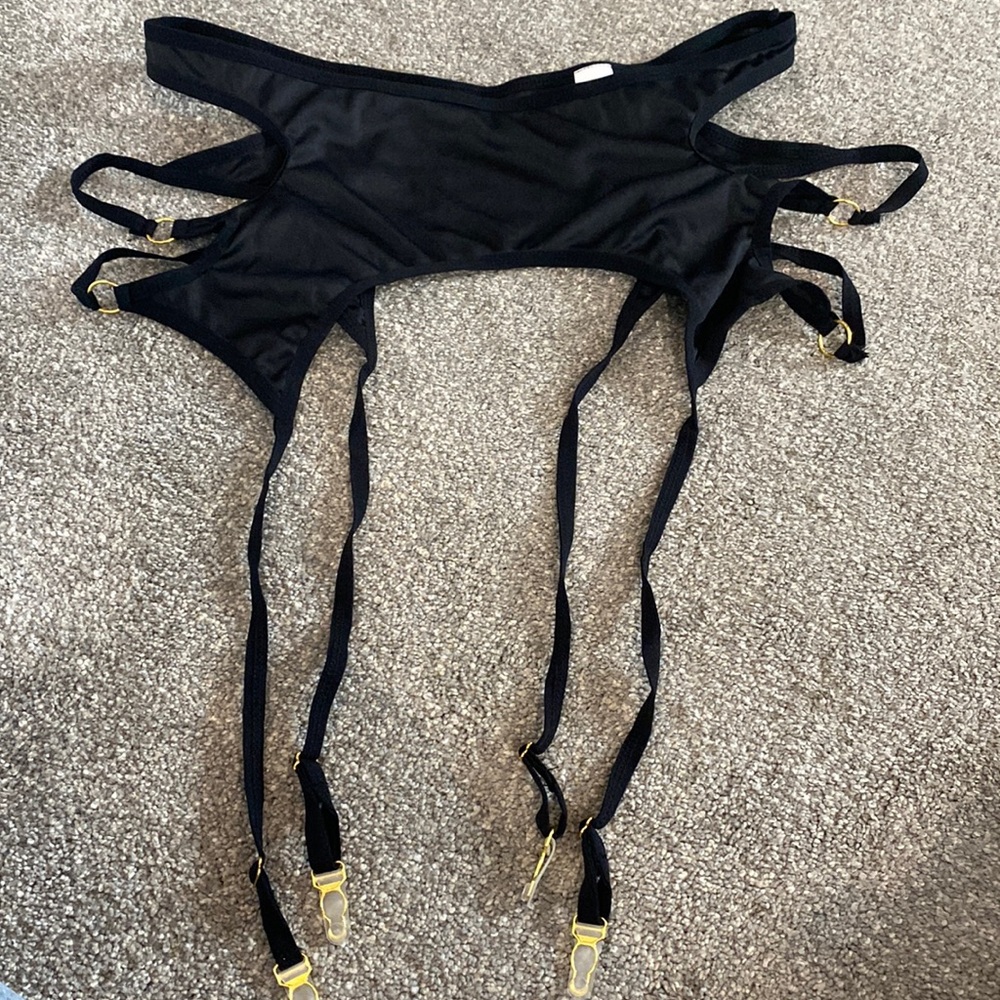 Black garter belt